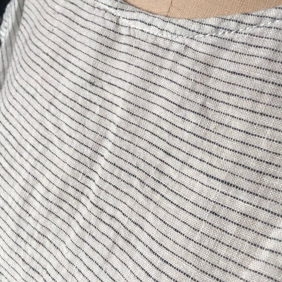 Catherine Malandrino flutter sleeve 100% linen top blouse - Picture 9 of 13